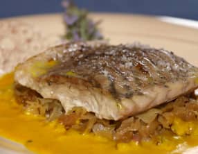 Pavé d’esturgeon à la vapeur de romarin