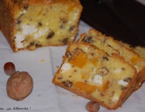 Cake au potiron noix et feta