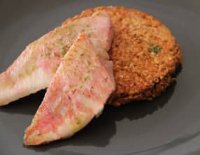 Filets de rouget, galette de flacons d’avoine à la provençale