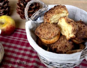 Muffins aux pommes et crumble épicé