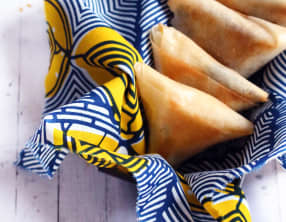 Samoussas au chocolat et banane plantain