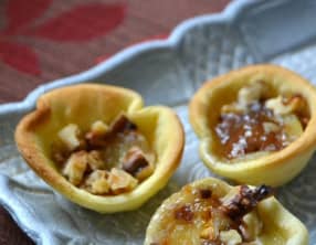 Mini tartelettes Maroilles et poire