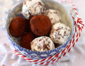 Truffes au chocolat et marrons