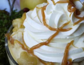 Triffle aux pommes flambées au Calvados