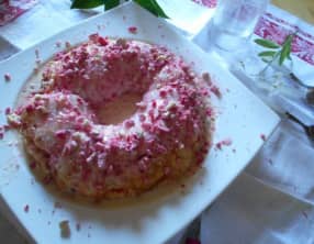 Ile flottante aux pralines roses