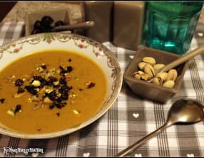 Velouté de courge de nice et lentilles corail comme un tajine