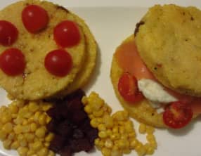 galettes de polenta saumon mozzarella