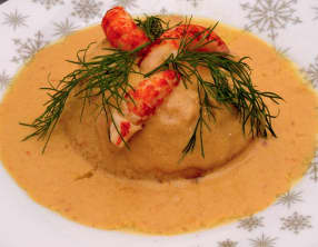 Flans au homard et aux écrevisses