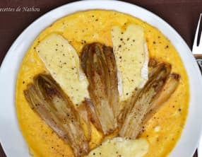 Omelette aux chicons braisés et au brie