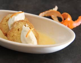 Baba au coulis de clémentines corse