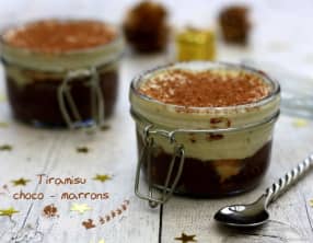 Tiramisu à la crème de marrons et chocolat