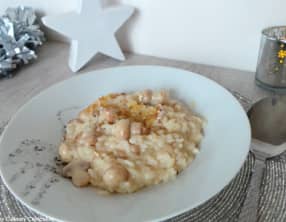 Risotto au brie noir et aux champignons