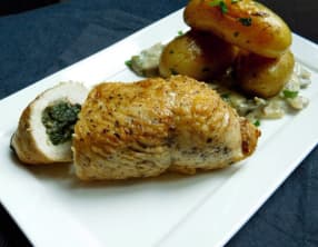 Escalopes de dinde farcies aux épinards