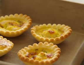 Minis quiches poulet curry
