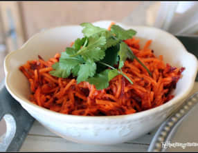 Duo de carottes sauce miel citron et coriandre