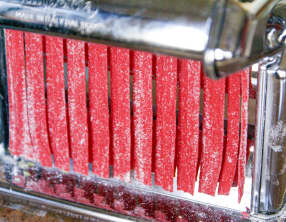 Pâtes fraîches colorées