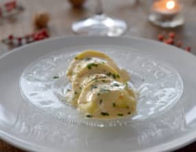 Ravioles aux scampis pour Noël