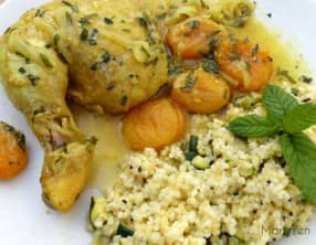 Poulet aux abricots et à la menthe