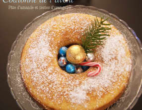 Couronne de l'Avent pâte d'amande et zestes d'orange
