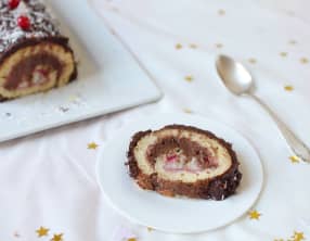 Bûche bounty aux fruits rouges