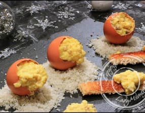 Brouillade en coque au foie gras et truffe