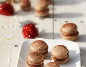 Macaron ganache au chocolat et fleur de sel