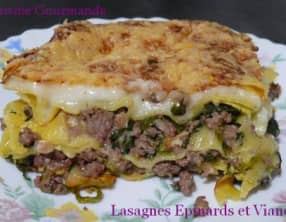 Lasagnes aux épinards et à la viande hâchée