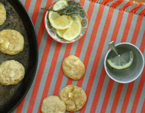 Cookies tout blancs - chocolat blanc, citron et riz soufflé