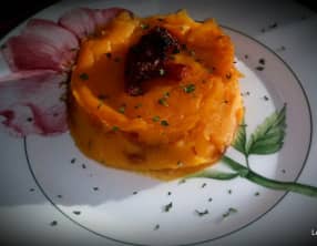 Mille-feuille de potiron et canard confit