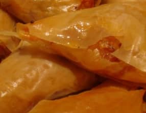 Samosas à la normande et boudin blanc