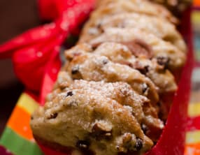 Bûche cookies au chocolat et aux noix de pécan
