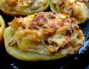 Pommes de terres farcies aux champignons