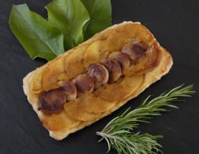 Tatin de pommes au boudin blanc et au curry