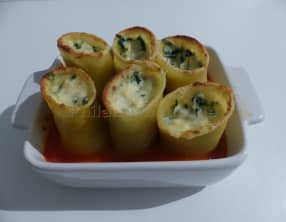 Paccheri farcis à la ricotta