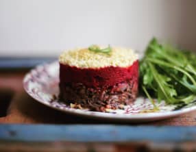 Parmentier de canard à la betterave