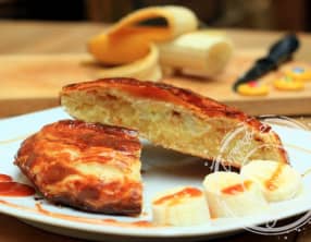 Galettes des rois à la crème amandes coco, banane et caramel