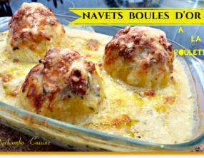 Gratin de navets boule d'or à la poulette