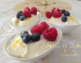La mousse au citron et gingembre