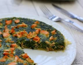 Tarte aux épinards et saumon