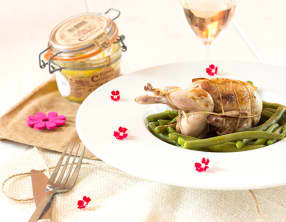 Cailles farcies au foie gras