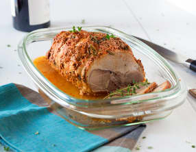 Rôti de porc froid à la moutarde et aux herbes