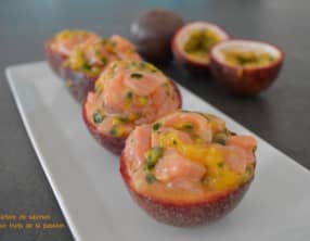 Tartare de saumon aux fruits de la passion