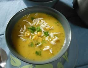 Velouté courgettes et pois chiches