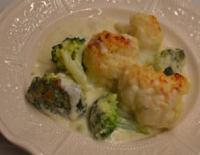 Gratin fromager aux deux choux