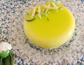 Entremet pomme verte citron vert coco
