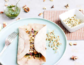 Galette bretonne au pesto et légumes