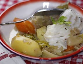 Pot au feu de cabillaud à la crème