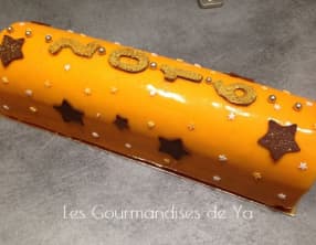 Bûche mangue, passion et vanille