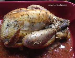 Pintade ou dinde farcie aux petits suisses