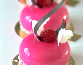 Entremets cupidon Coco, combava Fraise
